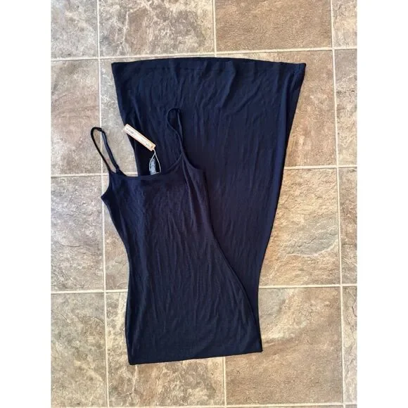 Skims Soft Lounge Long Slip Dress Onyx Size Small - Picture 5 of 12